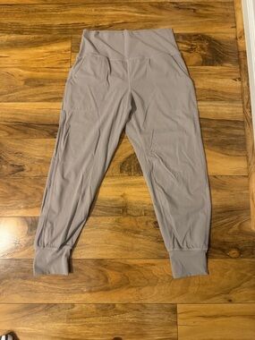 High-Waist Taupe Jogger Pants - Women's Track Pants